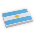 Argentina Flag (2x3 Tile) made using LEGO part - 