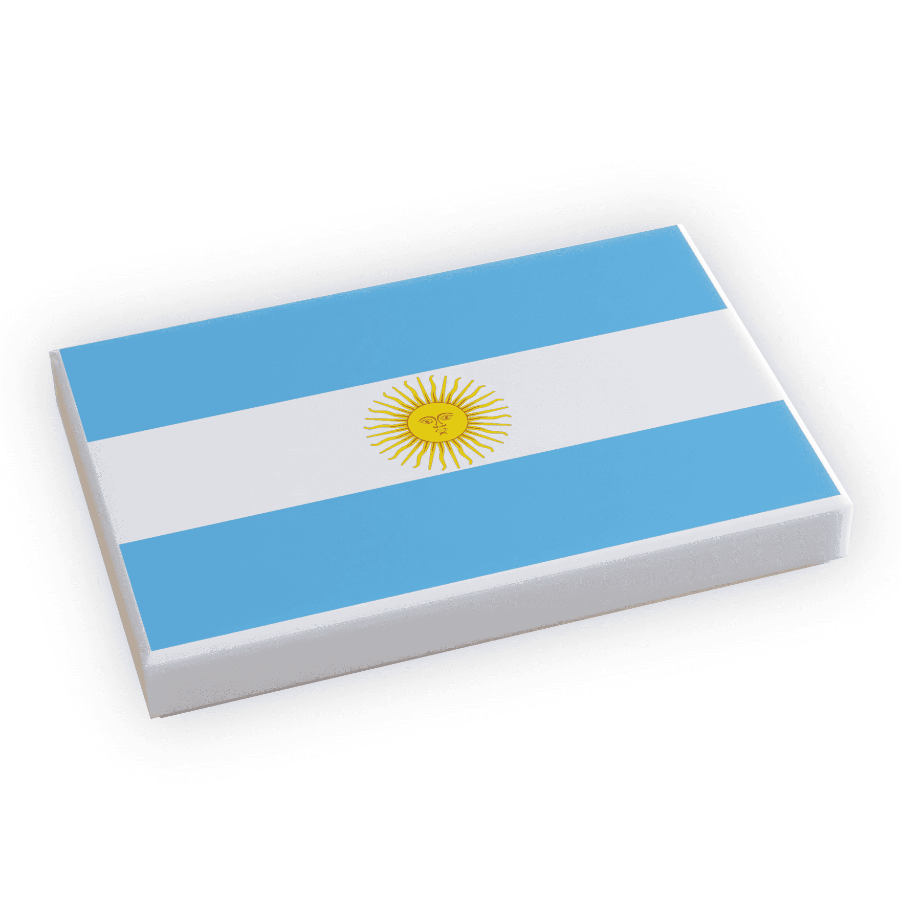 Argentina Flag (2x3 Tile) made using LEGO part - 