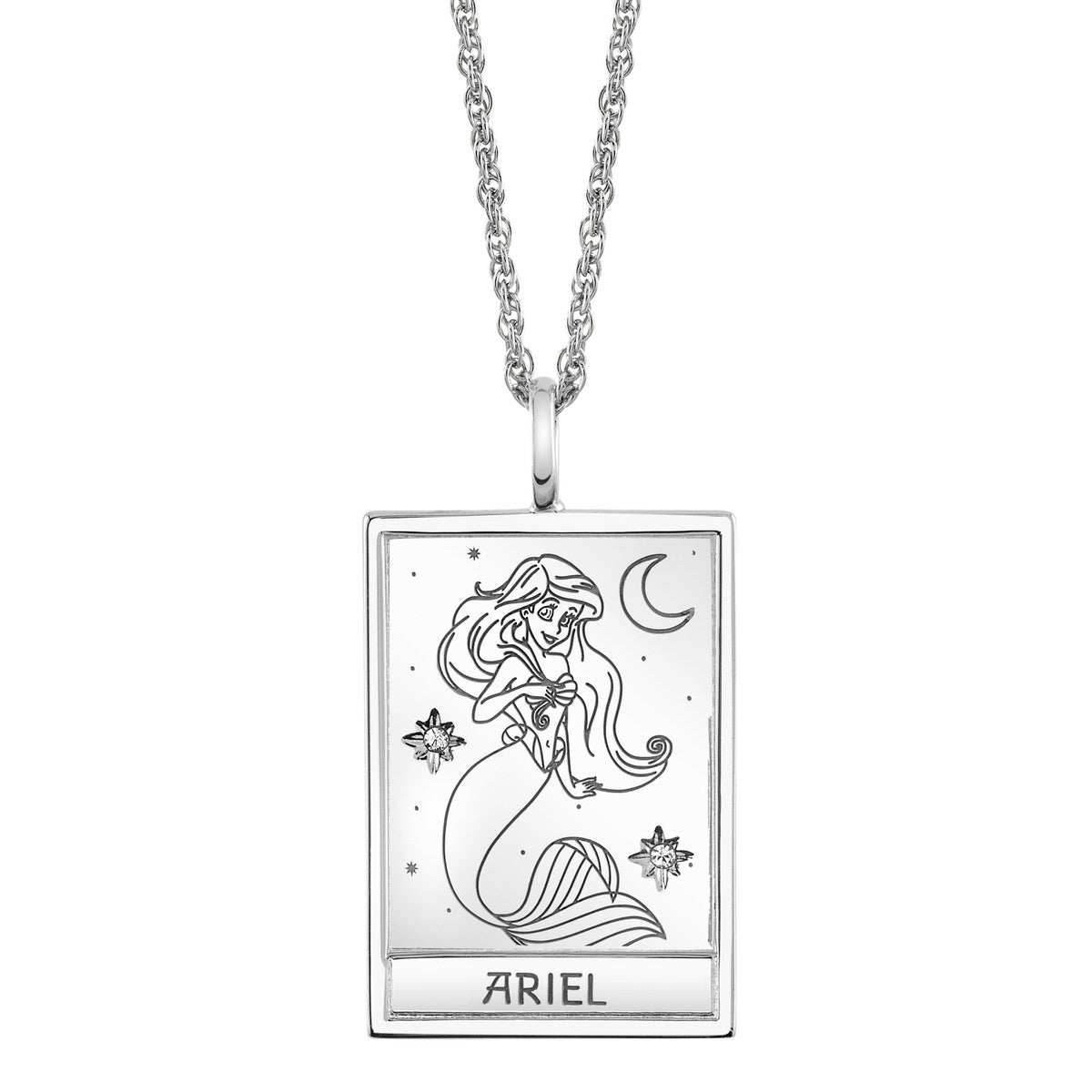 Disney X RockLove THE LITTLE MERMAID Ariel Tablet Necklace - Sterling Silver