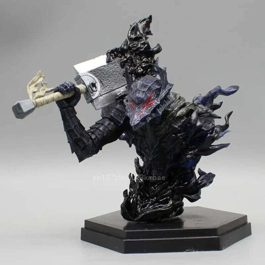 Armor Guts Figure, Berserk Black Swordsman PVC Anime Figurine, 6in Statues Toys