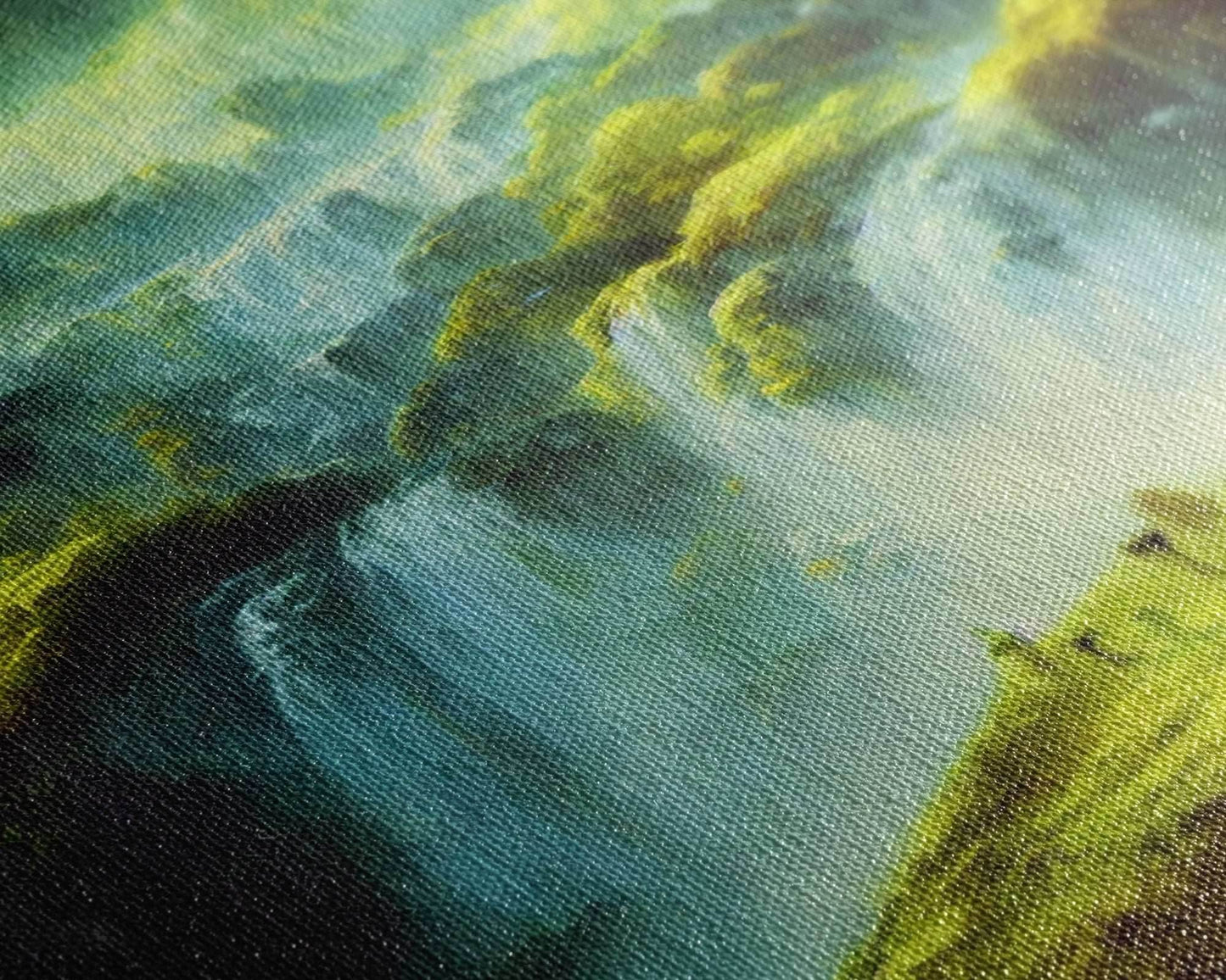 High Fantasy RPG concept art, Fantasy Landscape, Framed Canvas Print, Ready To Hang Framed Wall Art, Living Room Wall Decor - 8x12 Inches / Gallery Wrap Canvas - Ready To Hang