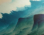Emerald green rolling hills, fantasy mountains, 3 piece wall art, 3 piece canvas print, cool home wall decor - 8x12 In. - 3 Pieces / Stretched Canvas