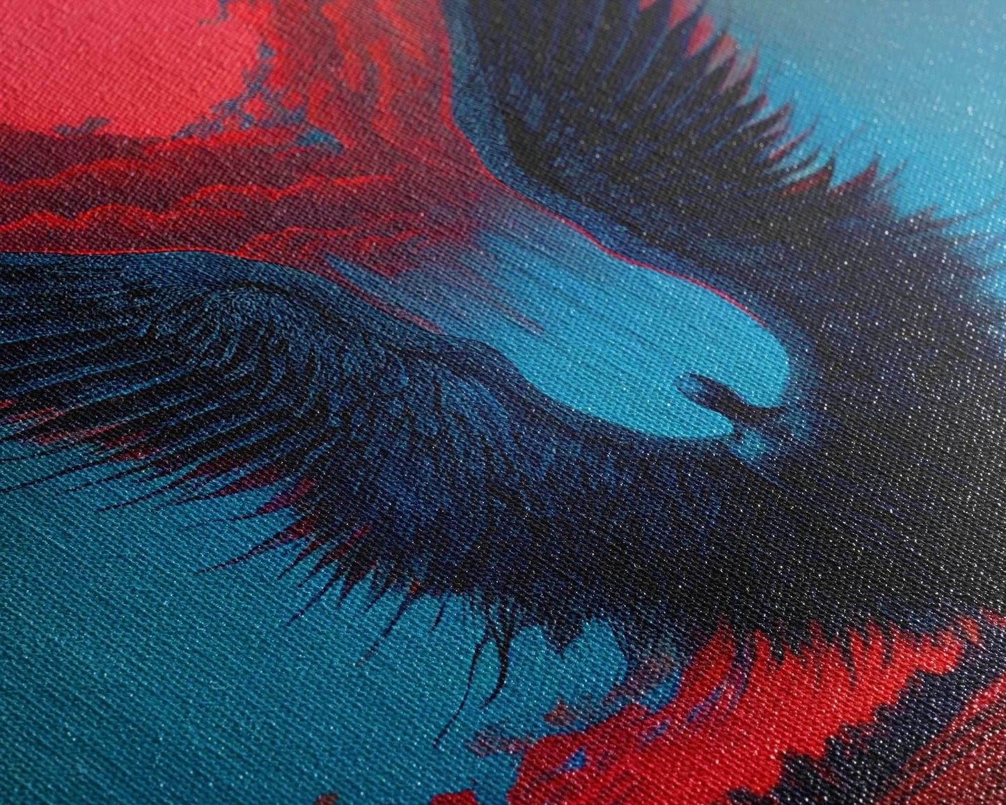 Angel Gabriel, Angelic Art, Gothic Angel Framed canvas print, cool colorful wall decor - 10x20 Inches / Gallery Wrap Canvas - Ready To Hang