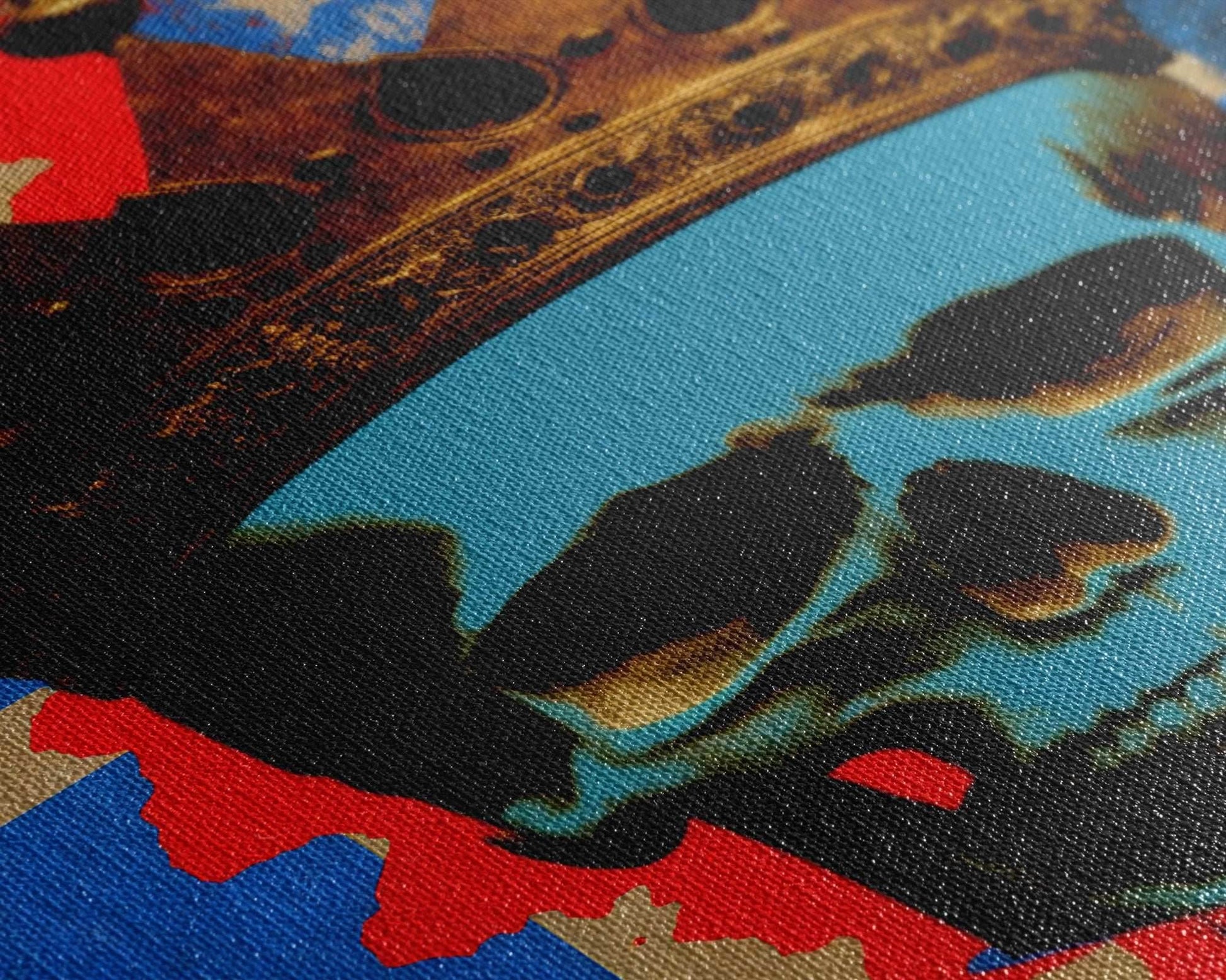 Skull With The Gold Crown, Framed Canvas Print, Unique Fantasy Undead Wall Art - 8x12 Inches / Gallery Wrap Canvas - Ready To Hang