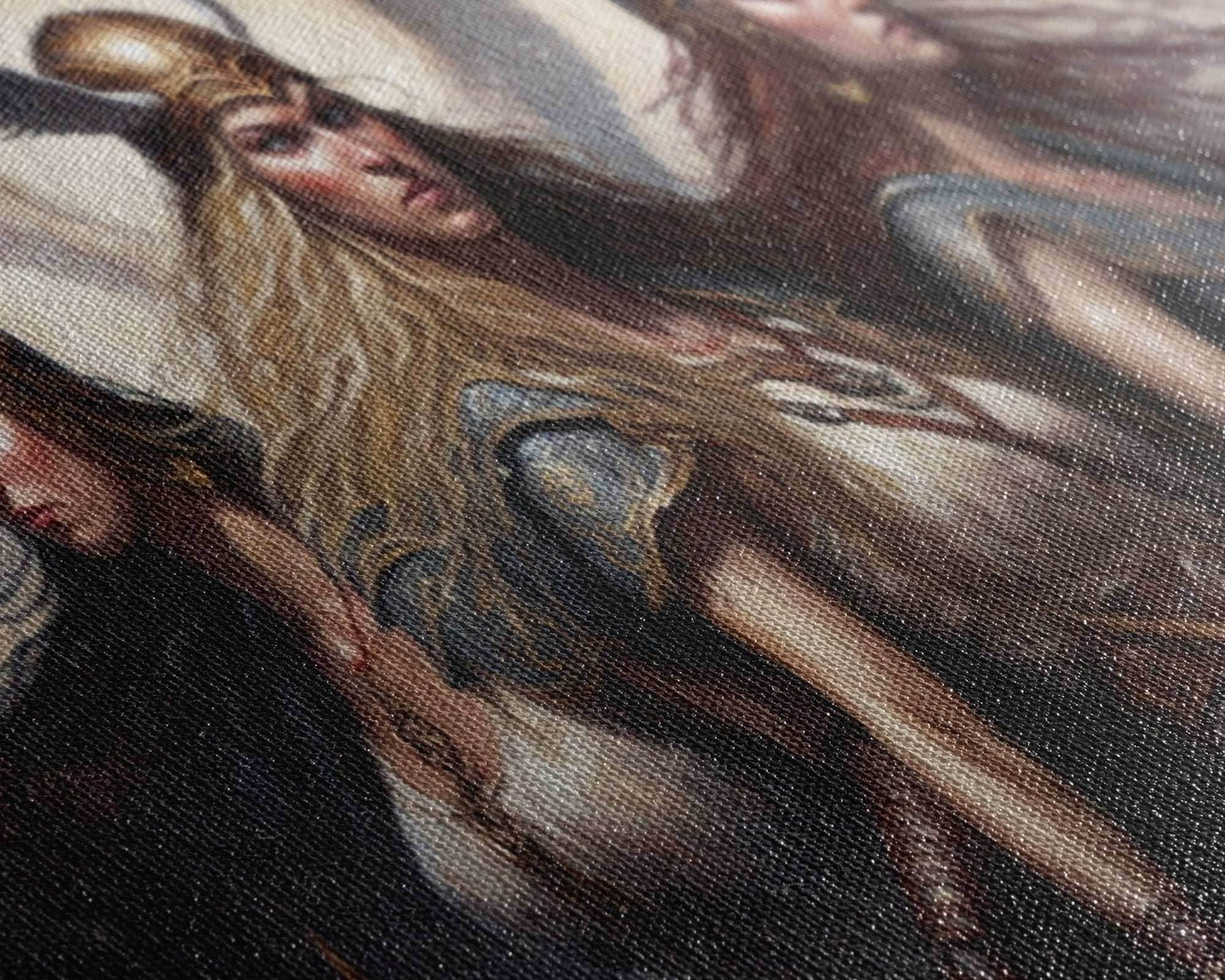 The Valkyries, Norse Mythology, Framed Canvas Print, Norse Fantasy Art - 10x20 Inches / Gallery Wrap Canvas - Ready To Hang