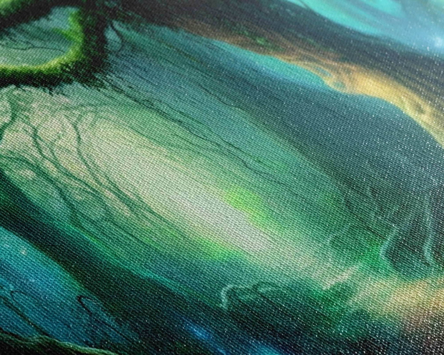 Beautiful magical fairy forest, Framed canvas print, Fantasy forest wall art Enchanted forest, Fantasy Home Decor - 10x20 Inches / Gallery Wrap Canvas - Ready To Hang