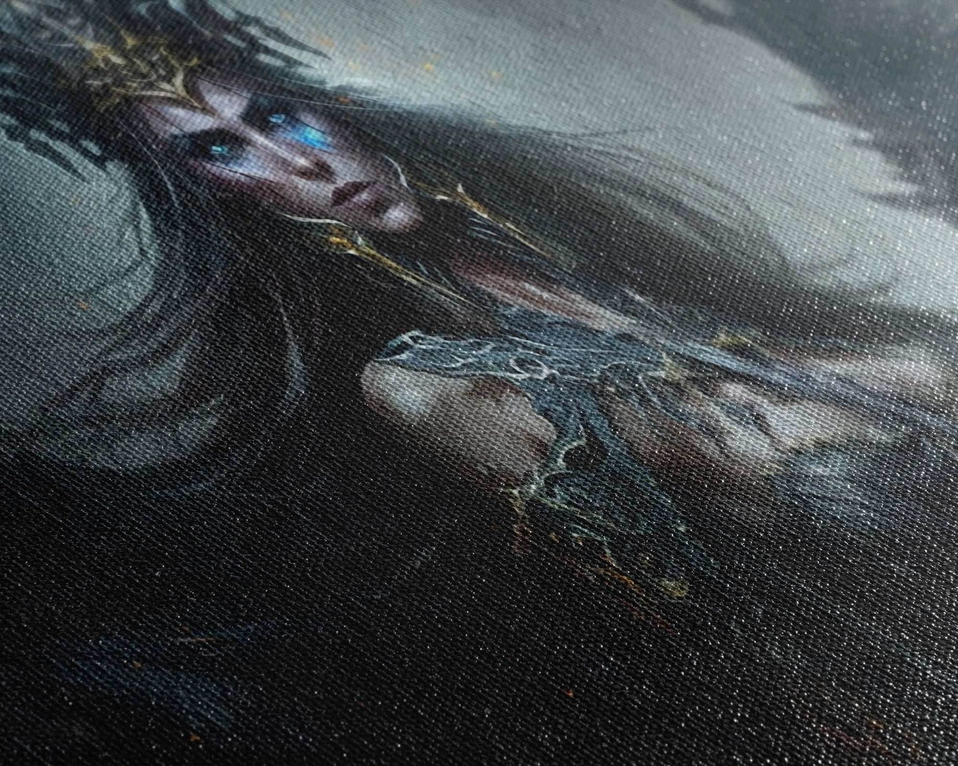 Hel, Goddess of Death, Framed Canvas Print, Norse Mythology Fantasy Art, Framed Canvas Print - 10x20 Inches / Gallery Wrap Canvas - Ready To Hang