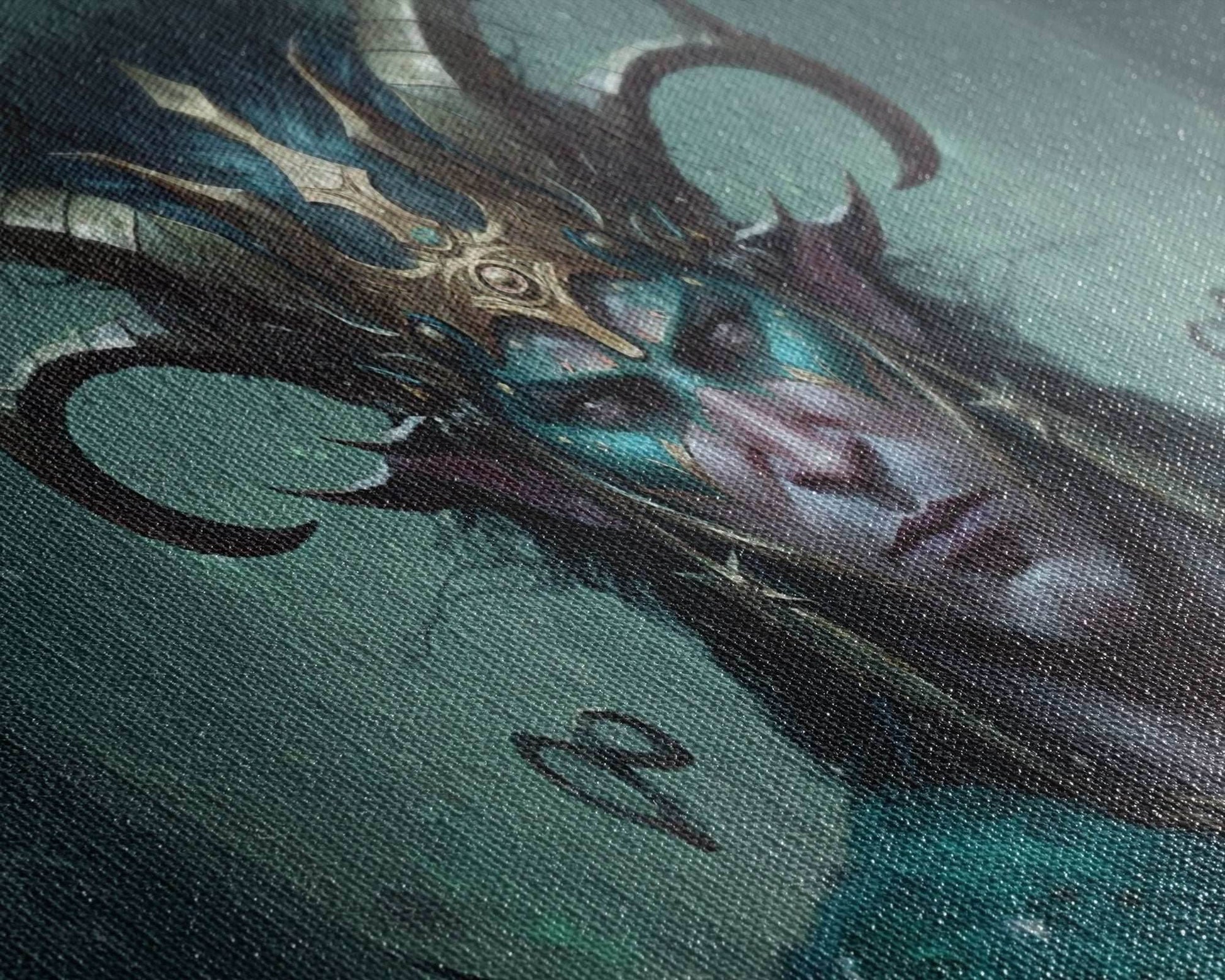 Aesthetic Loki the Trickster God, Norse Mythology, Framed Canvas Print, Extra Large Art, Fantasy Decor, Pastel Aesthetic Art - 10x20 Inches / Gallery Wrap Canvas - Ready To Hang