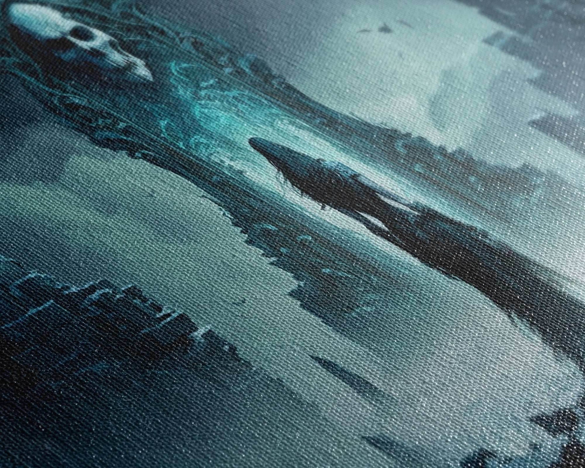 Doorway to Niflheim, Land of Mist and the Dead, Norse Mythology Fantasy Art, Framed Canvas Print, Fantasy Decor - 10x20 Inches / Gallery Wrap Canvas - Ready To Hang