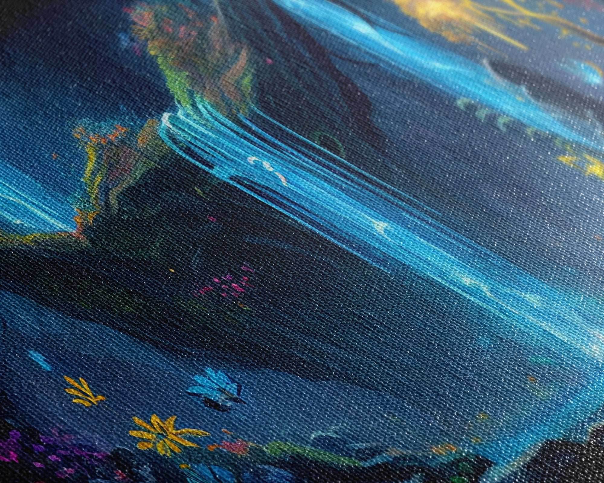 Enchanted Forest Painting, Fantasy Art, Fairy House, Fantasy, Woodland Decor, Woods, Forest, Fairy Forest - 10x20 Inches / Gallery Wrap Canvas - Ready To Hang