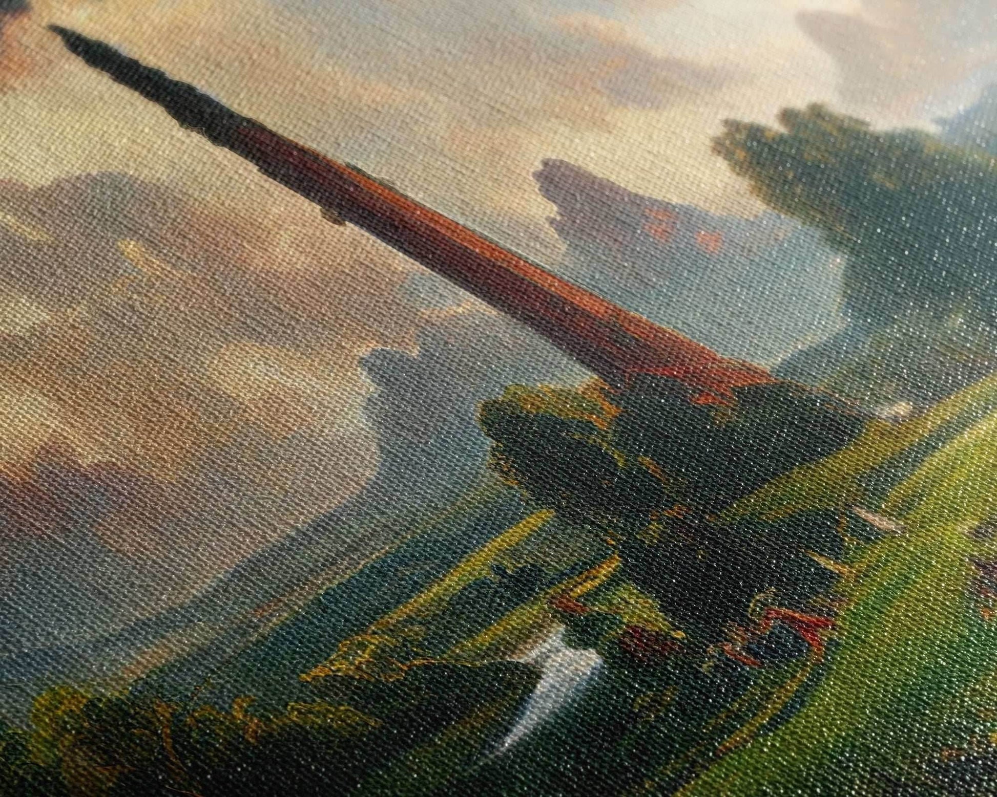 Dark Tower, High Fantasy Art Canvas Print, unique wall art, fantasy concept art - 10x20 Inches / Gallery Wrap Canvas - Ready To Hang