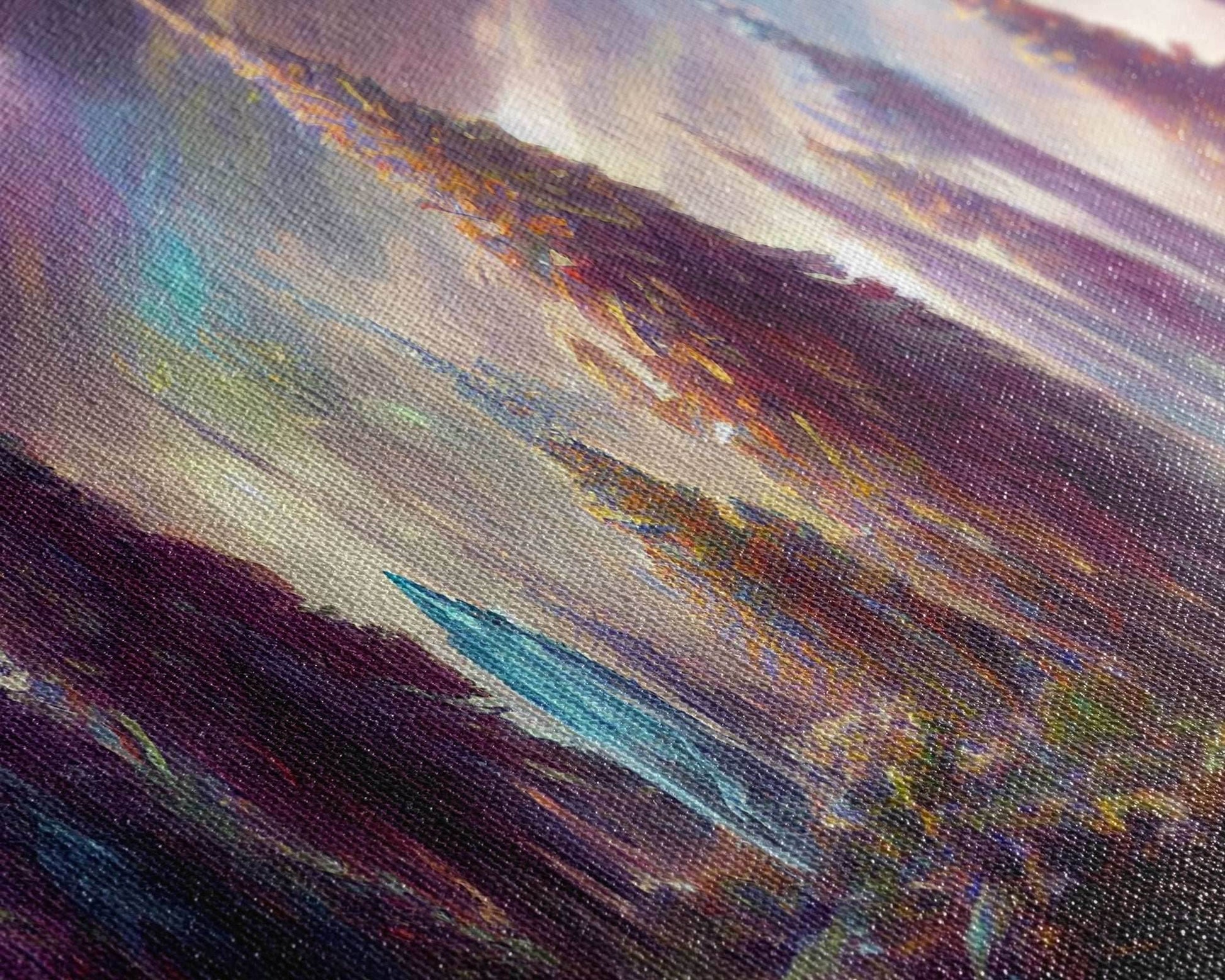 Psychedelic wall art canvas print, trippy wall art, Panoramic nature landscape wall art, fantasy art - 10x20 Inches / Gallery Wrap Canvas - Ready To Hang