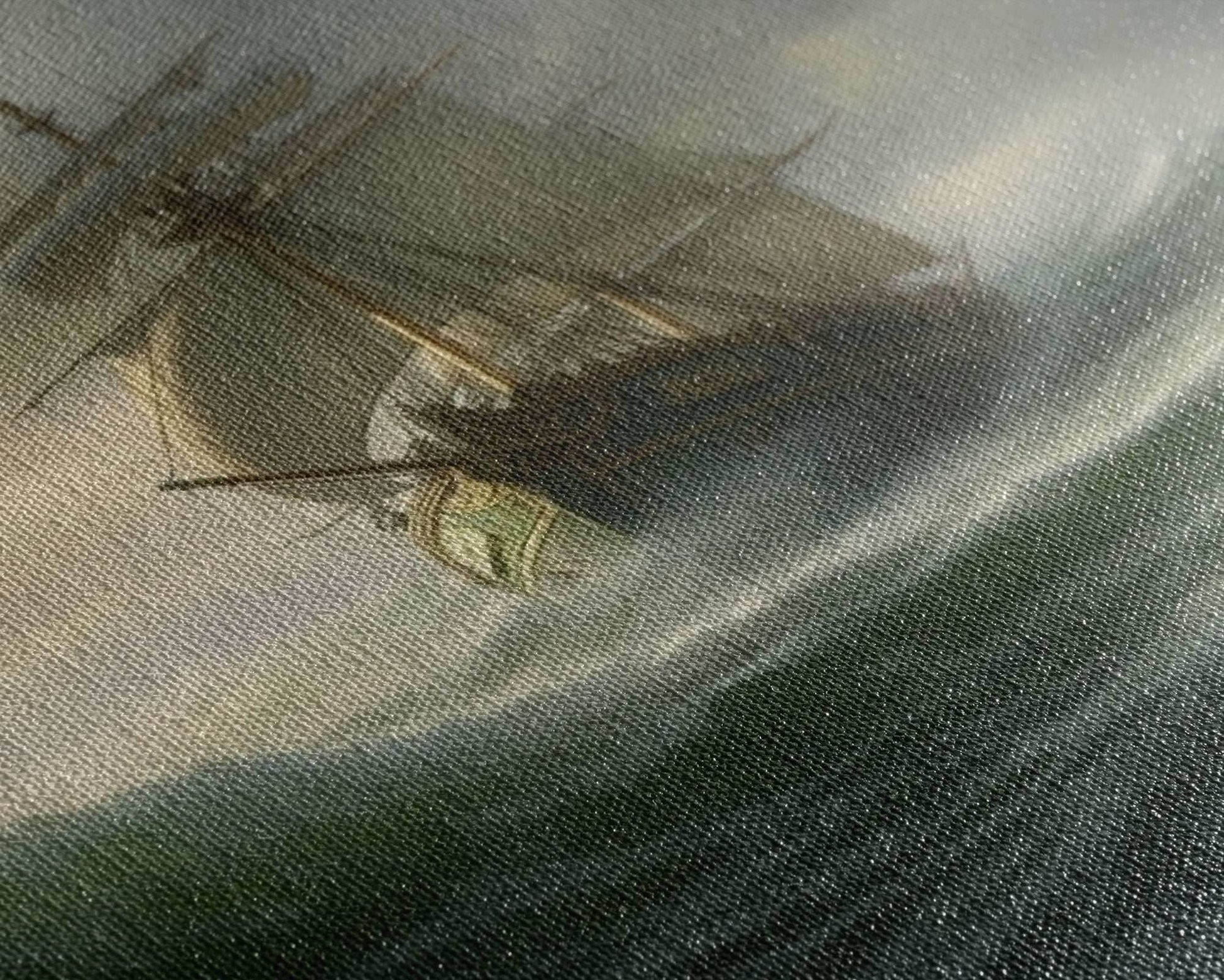 Haunted Pirate Ghost Ship On Rough Seas, Framed Canvas Print, Fantasy Wall Art, Wall Decor, Pirate Wal Art, Gift For Him, Kid's Room - 8x12 Inches / Gallery Wrap Canvas - Ready To Hang