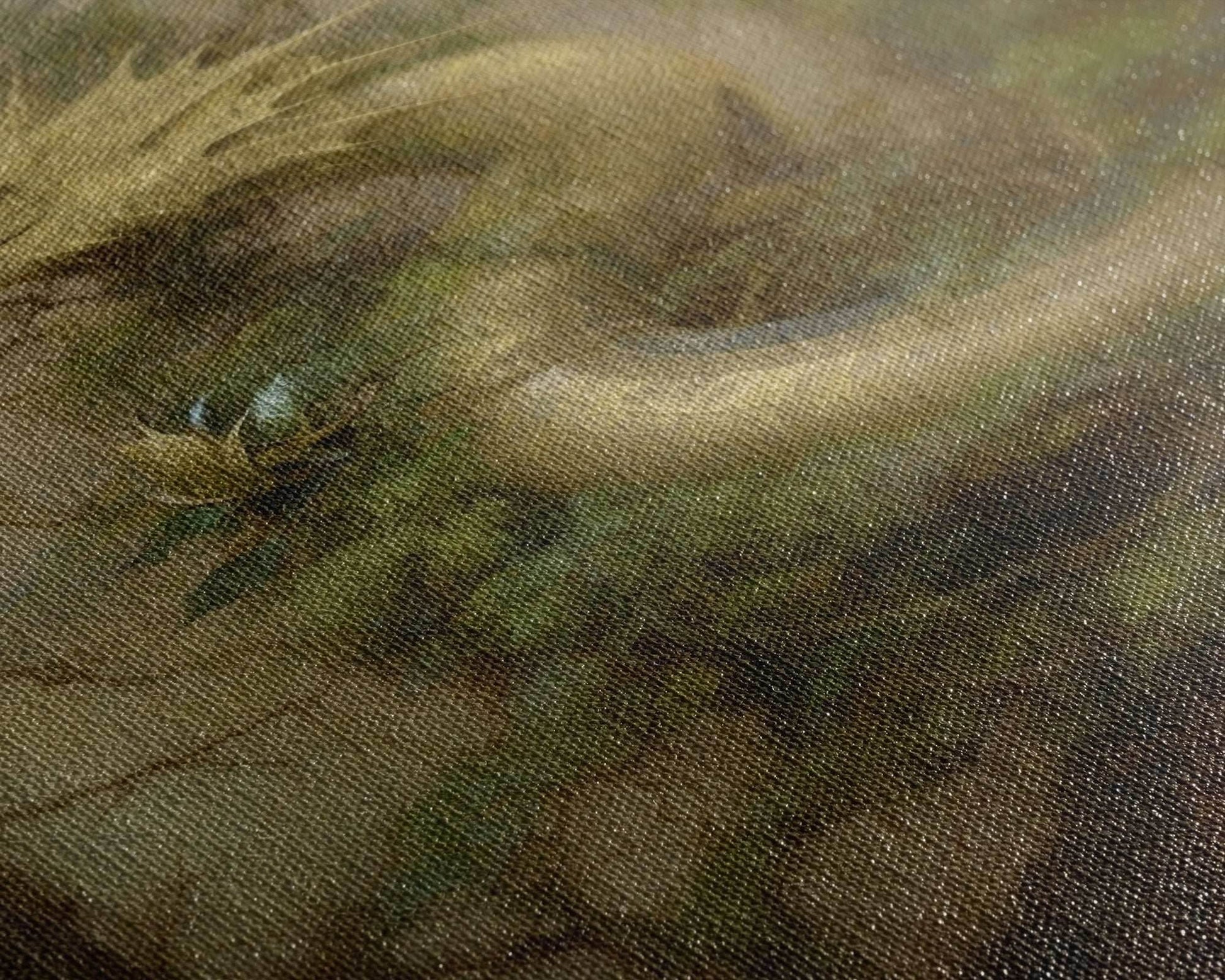 Majestic Green Dragon Wall Art, Framed Canvas Print, Dragon Fantasy Painting, Garden Dragon Abstract Fantasy Art - 8x12 Inches / Gallery Wrap Canvas - Ready To Hang