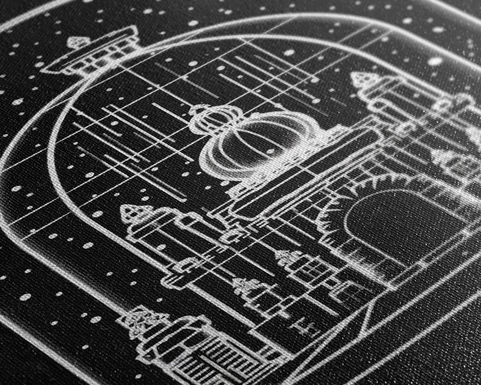 White Temple Wall Art, Snow Art Print, Fantasy Art, Line Art, Minimalist Print, Wall Decor, Canvas Print, Wall Art, Framed Canvas - 8x12 Inches / Gallery Wrap Canvas - Ready To Hang