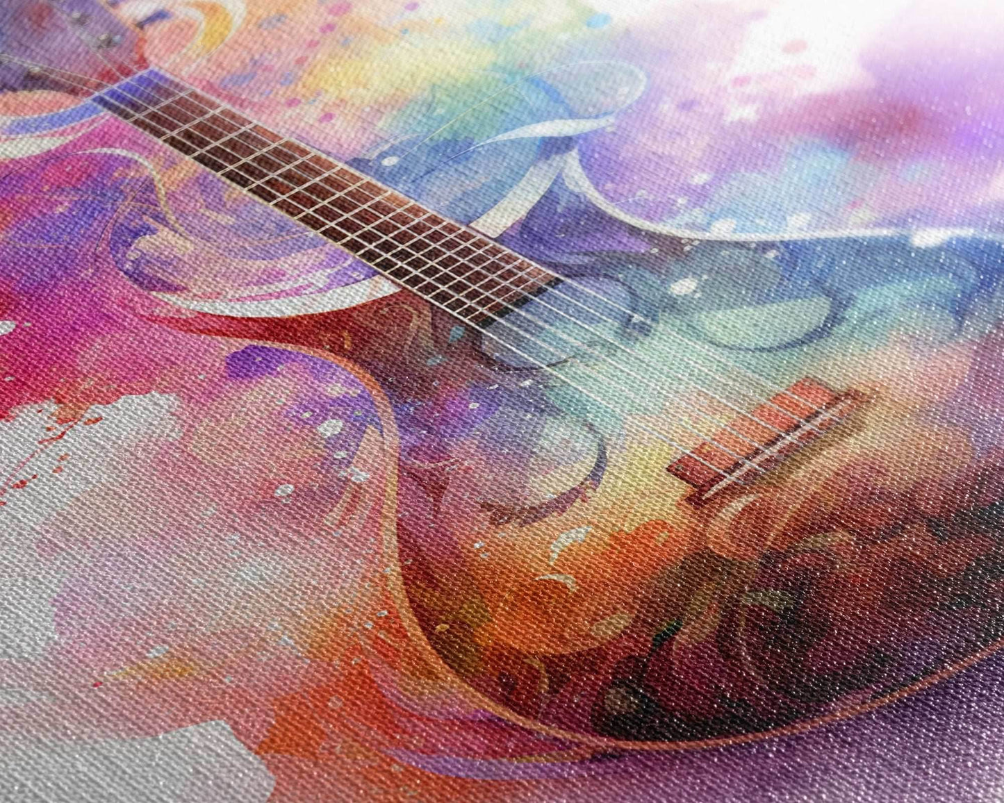 Lute Art, Stringed Instrument Print, Framed Canvas Art, Fantasy Decor, Art / Gift For The Bard Player - 8x12 Inches / Gallery Wrap Canvas - Ready To Hang