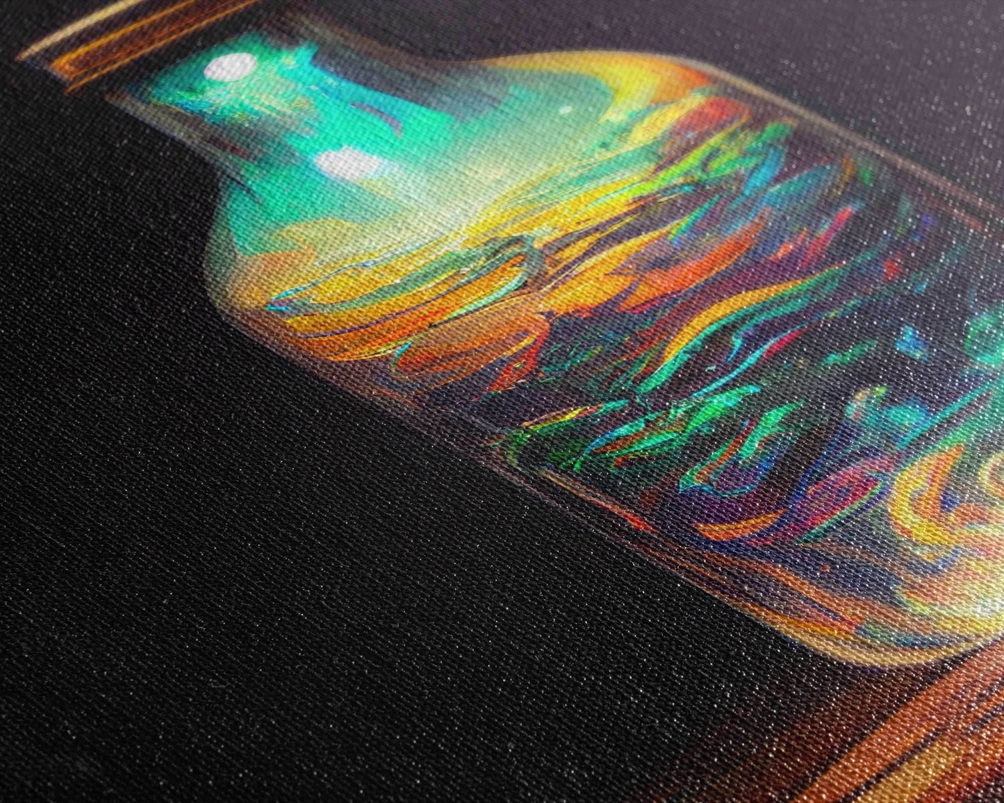 Miniature world in a bottle canvas print, high fantasy wall art, magical wall art, ready to hang wall art - 8x12 Inches / Gallery Wrap Canvas - Ready To Hang