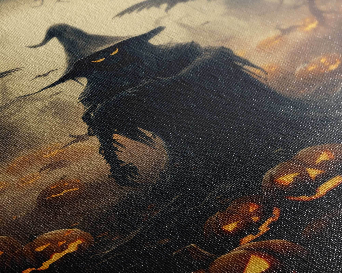 Halloween Art Print, Dark Fantasy Art, Dark Wall Art, Spooky Decor, Goth Decor, Canvas Print, Wall Art, Vertical Print, Creepy Wall Art - 8x12 Inches / Gallery Wrap Canvas - Ready To Hang