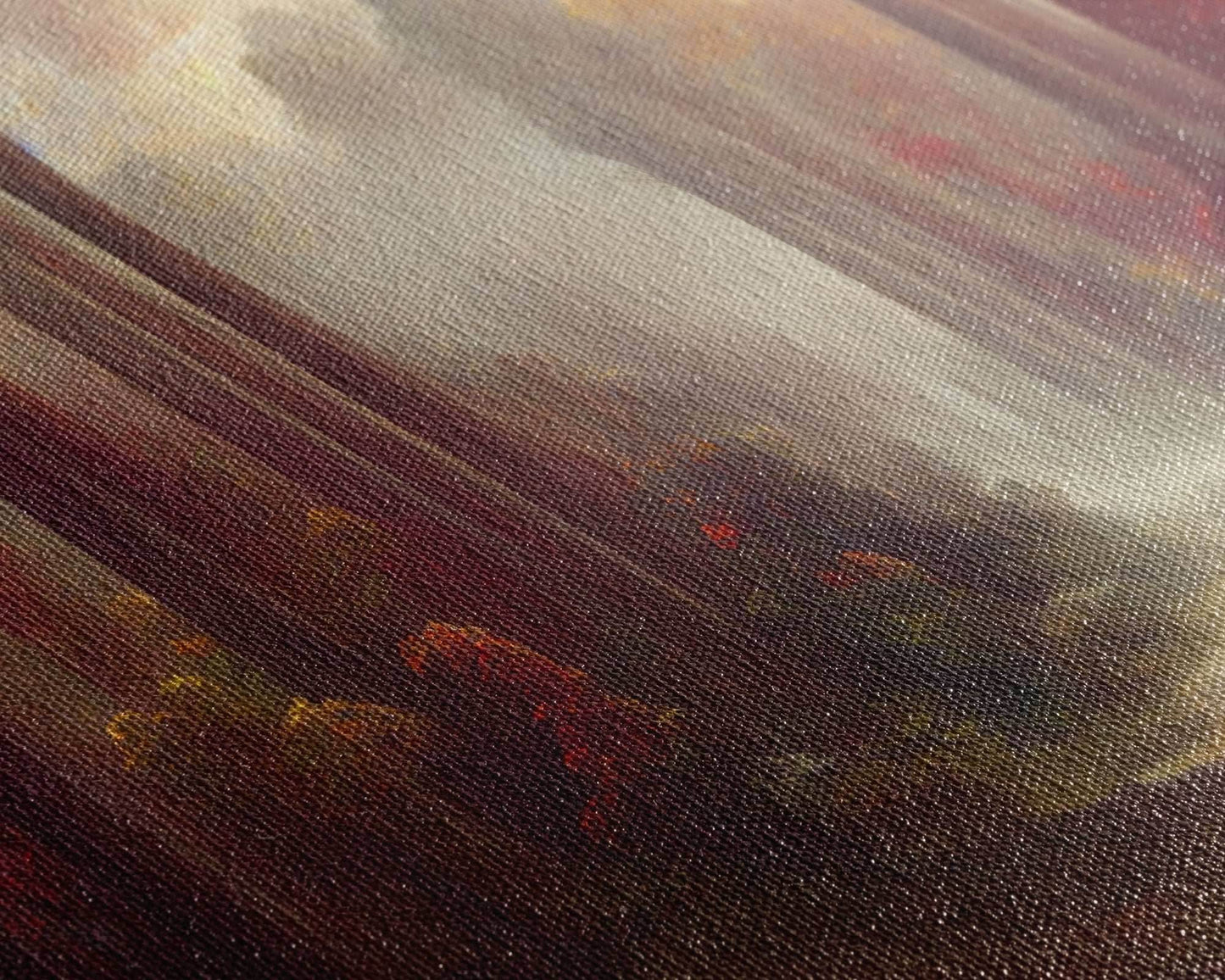 Hazy Forest Fantasy Art, Ready To Hang Canvas Print, Panoramic Art, Fog Covered Forest High Fantasy RPG Concept Art - 10x30 Inches / Gallery Wrap Canvas - Ready To Hang