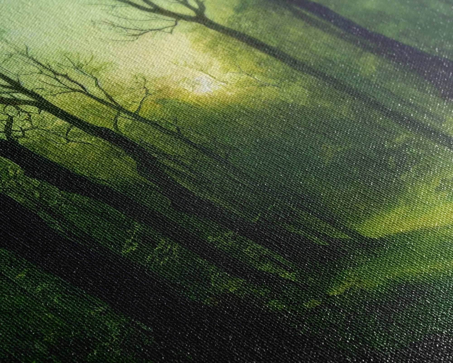 Unique Fantasy Forest Art, Extra Large Wall Art, Framed Panoramic Canvas Print, Framed Wall Art - 10x30 Inches / Gallery Wrap Canvas - Ready To Hang