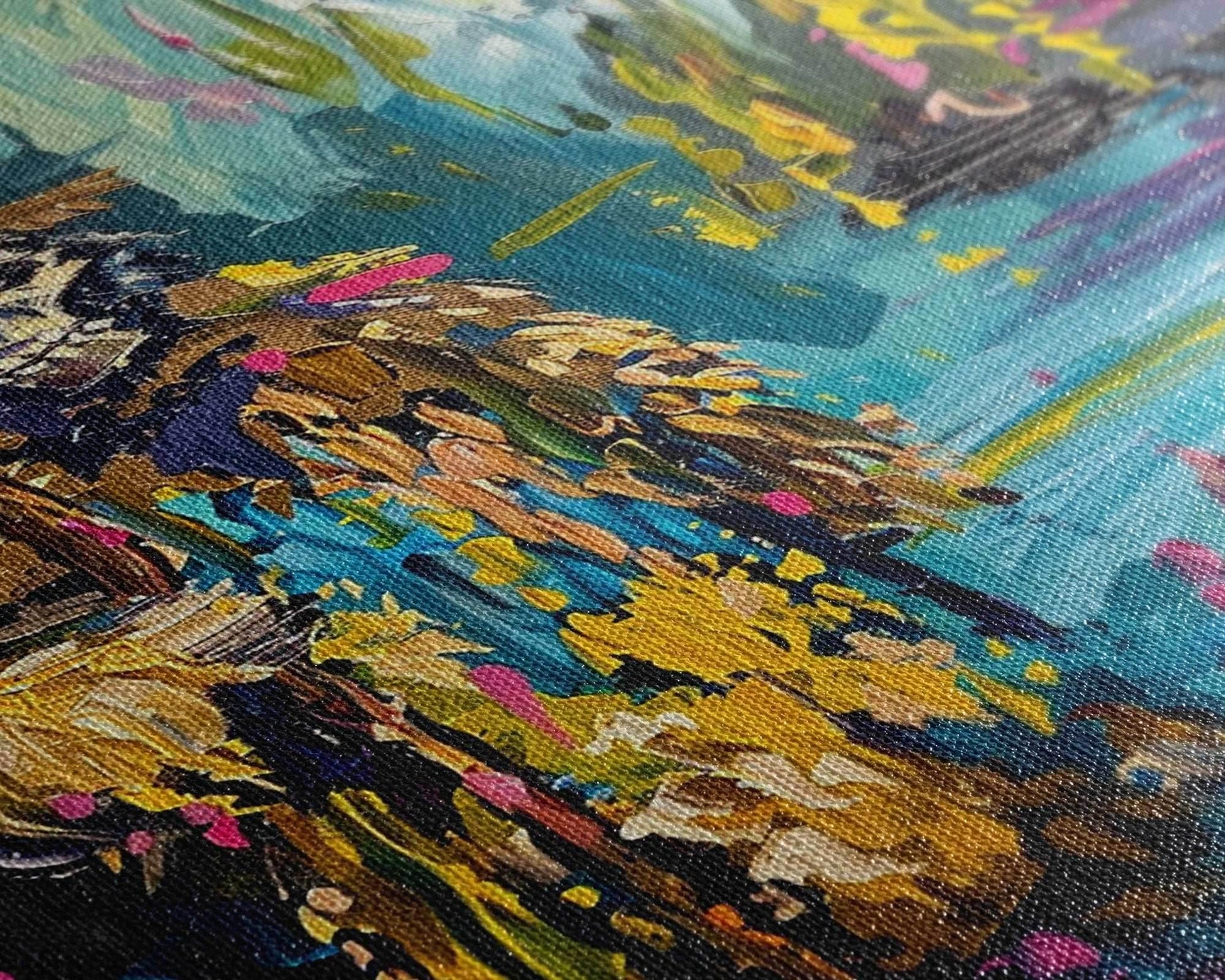 Halloween Skeleton Wizard, Framed Canvas Print, Wall Art, Home Decor, Spooky Artwork, Witchcraft Decor, Fantasy Art, Holiday Decor - 8x12 Inches / Gallery Wrap Canvas - Ready To Hang