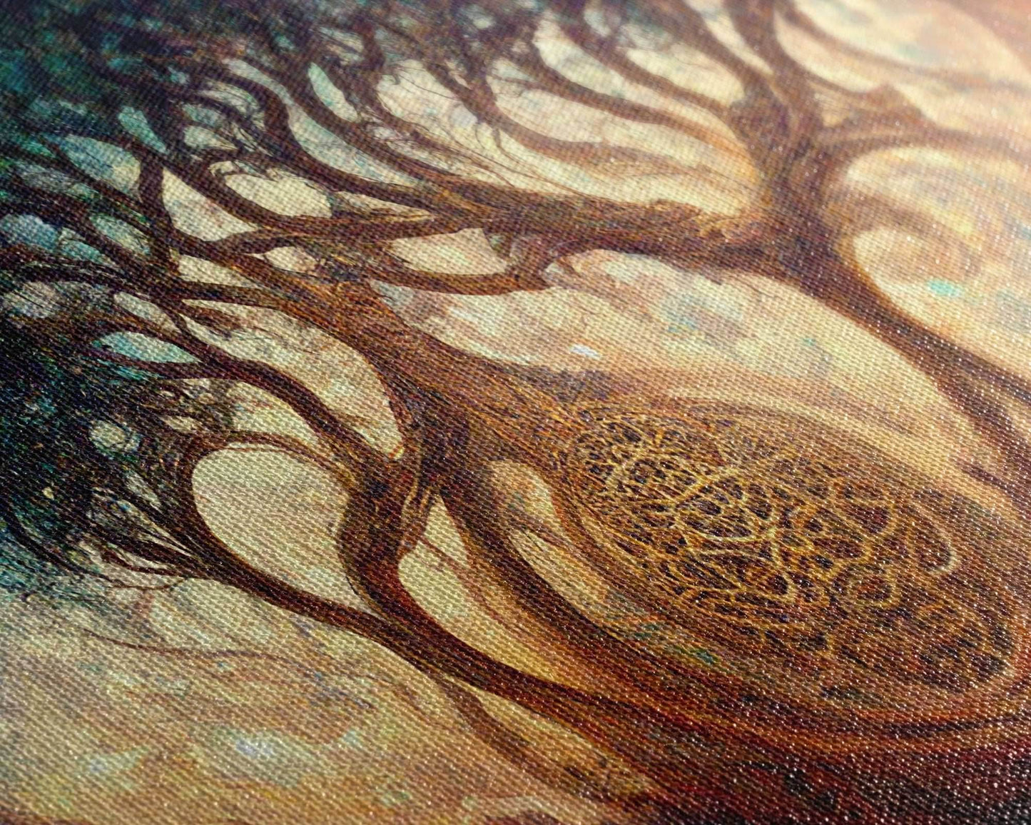 Gaia, norse mythology, canvas print, high fantasy art - 10x20 Inches / Gallery Wrap Canvas - Ready To Hang