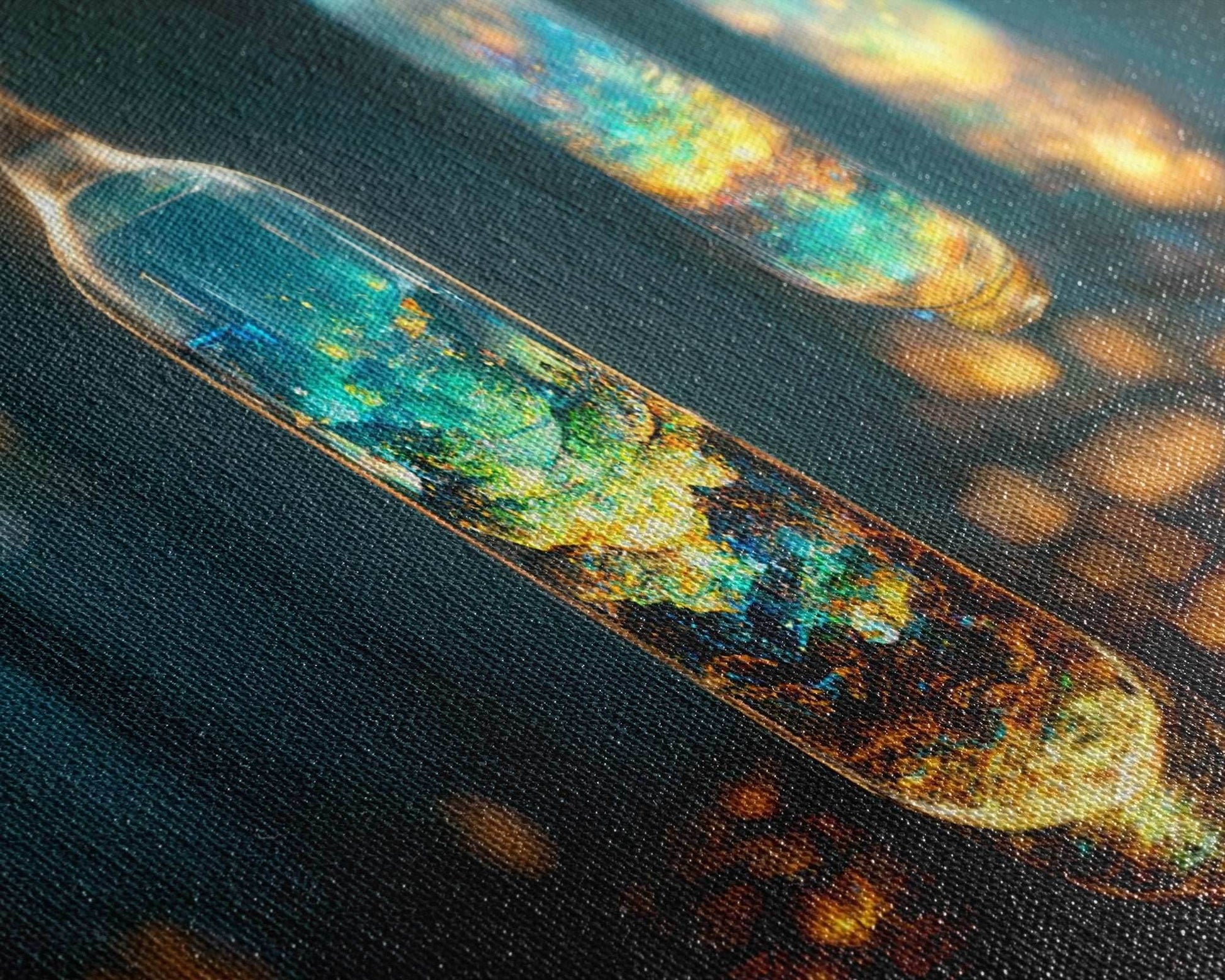 Miniature world in a bottle canvas print, high fantasy wall art, magical wall art, ready to hang wall art - 10x20 Inches / Gallery Wrap Canvas - Ready To Hang