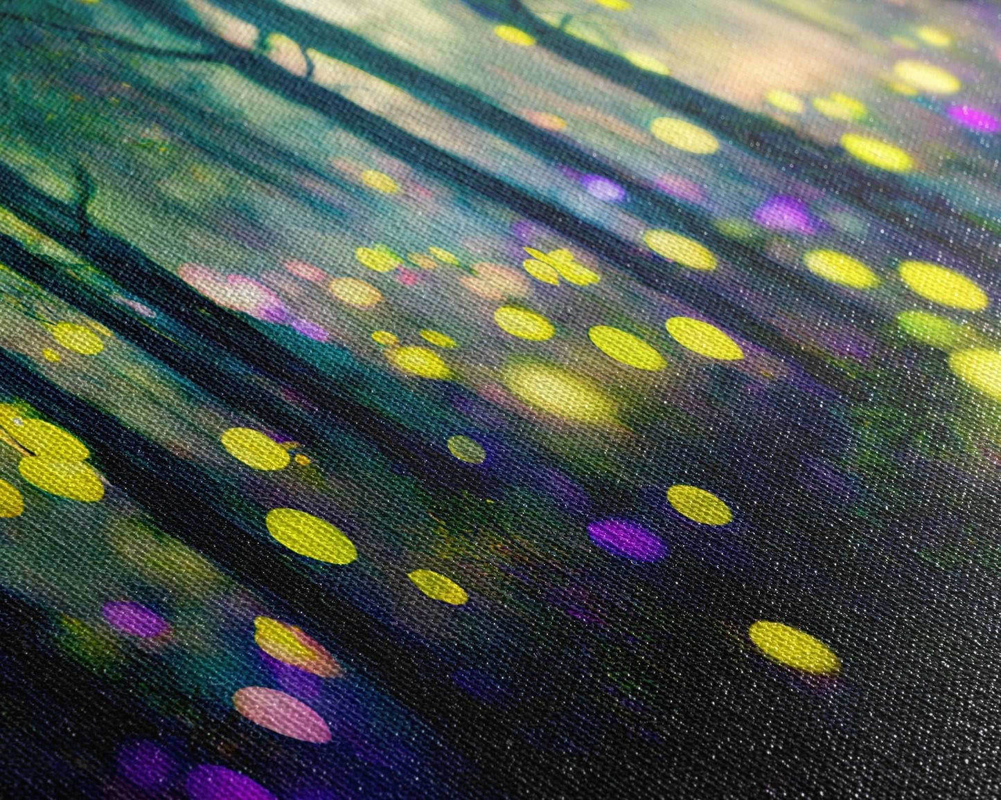 Magical forest with fairies canvas print, fantasy art, cool wall art, dorm art, ready to hang wall art - 10x20 Inches / Gallery Wrap Canvas - Ready To Hang