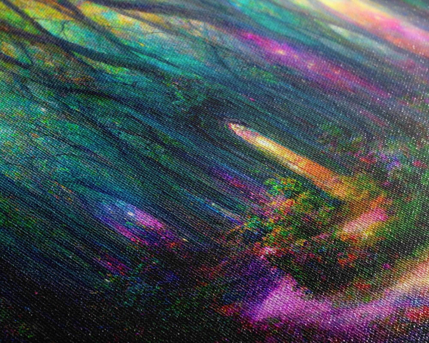 Beautiful Fantasy wall art, canvas print, magical forest, fantasy landscape art, ready to hang wall art - 8x12 Inches / Gallery Wrap Canvas - Ready To Hang