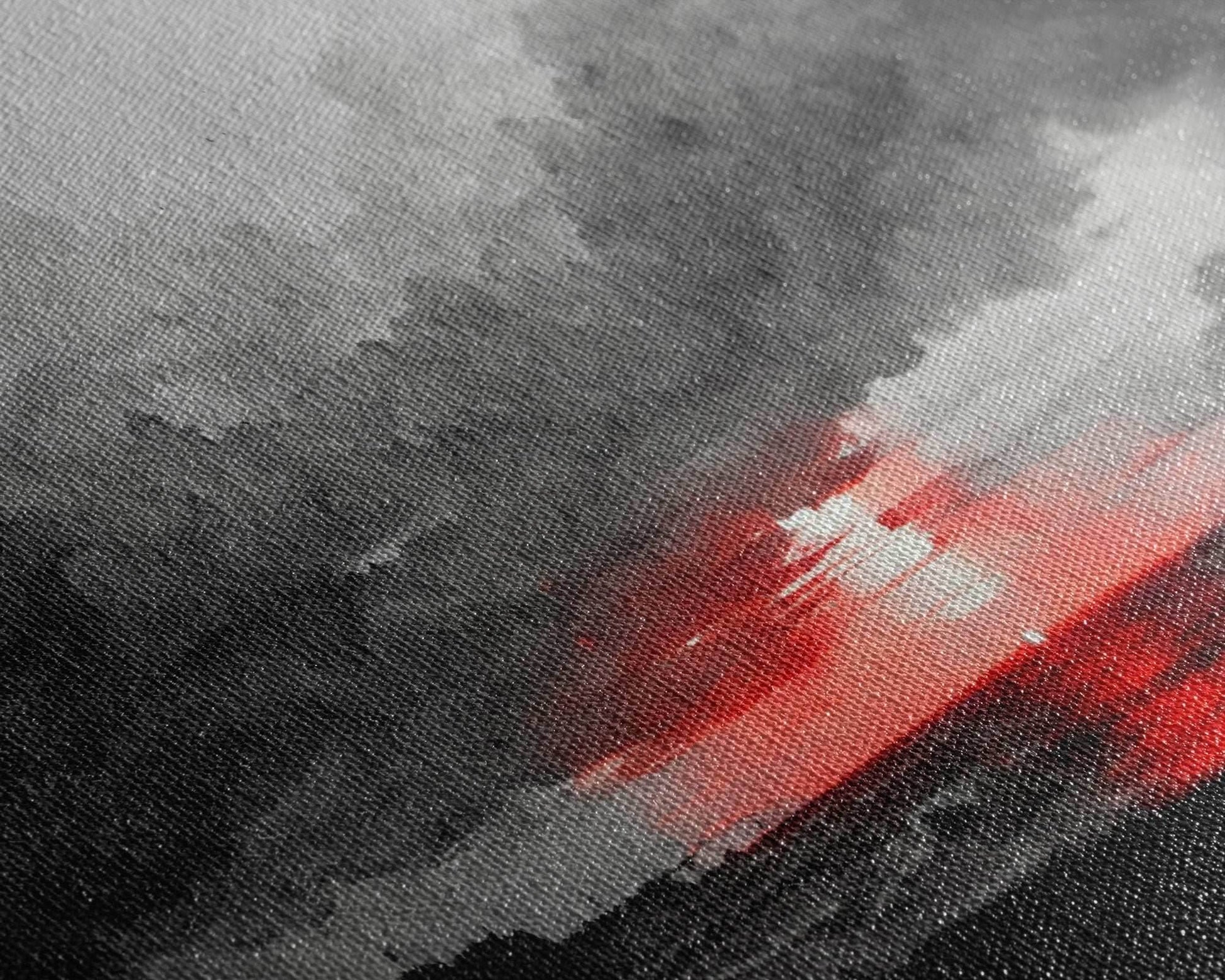 Creepy Blood moon canvas print, dark fantasy art, black and white art, Halloween, spooky art, horror landscape art - 10x20 Inches / Gallery Wrap Canvas - Ready To Hang