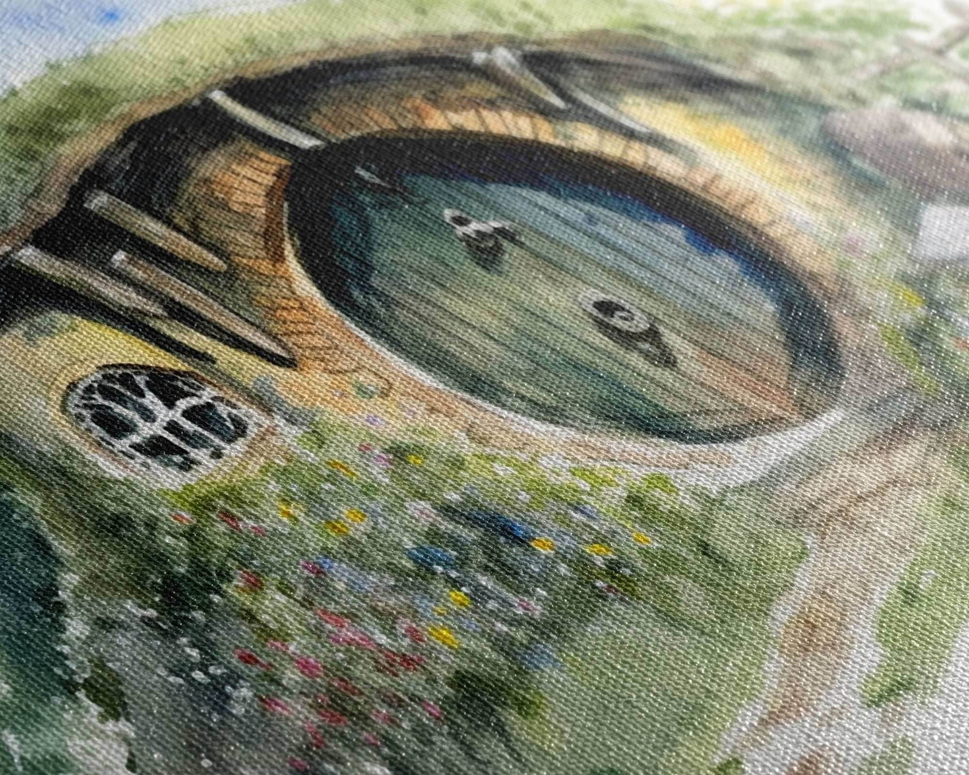 Bang End Painting Framed Canvas Print, Lord, Fantasy Art, Framed Wall Art, Fantasy Decor, A Hole In The Wall - 8x12 Inches / Gallery Wrap Canvas - Ready To Hang