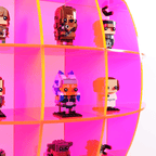 Neon/Fluorescent Spherical Display Shelf - Red