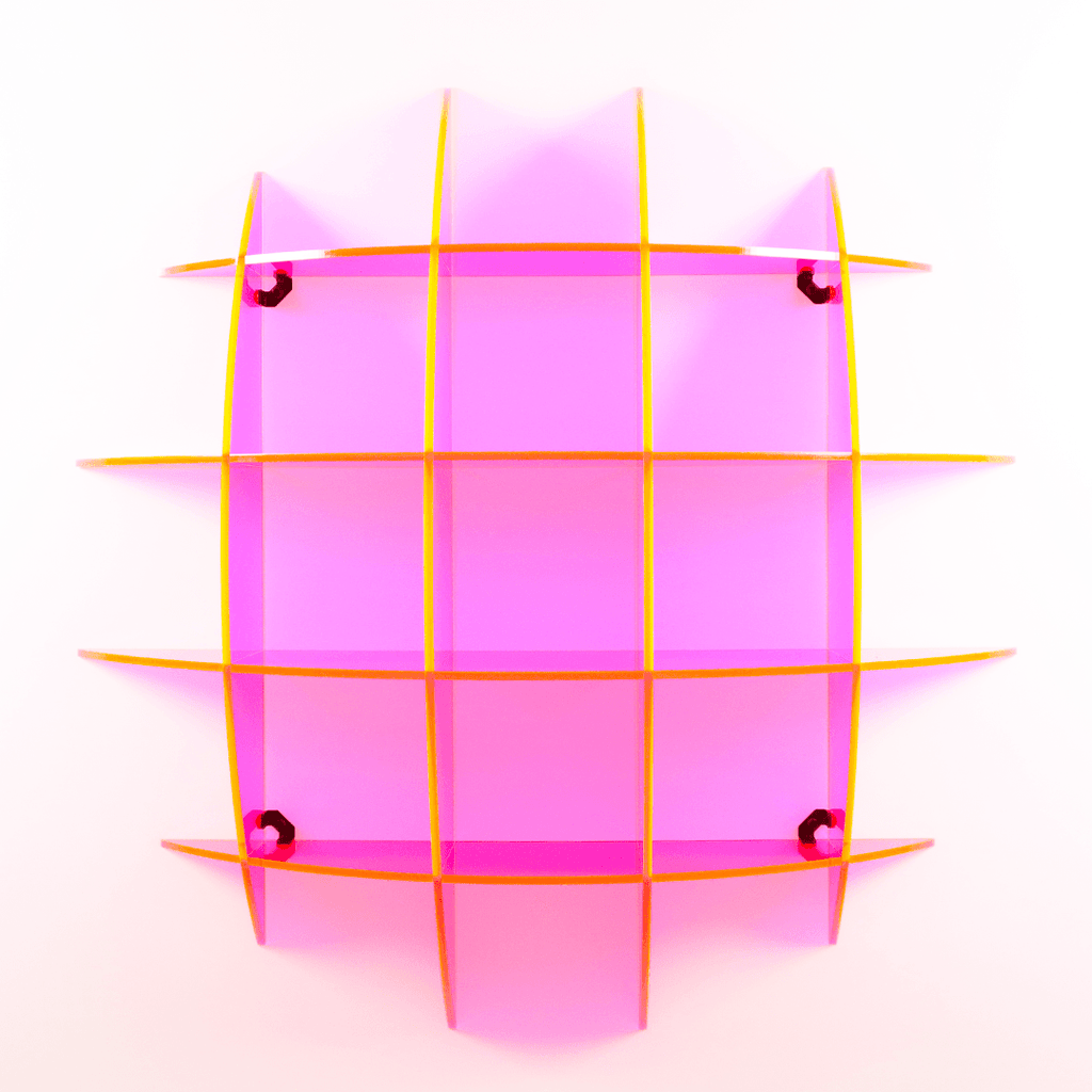 Neon/Fluorescent Spherical Display Shelf - Magenta