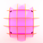 Neon/Fluorescent Spherical Display Shelf - Magenta