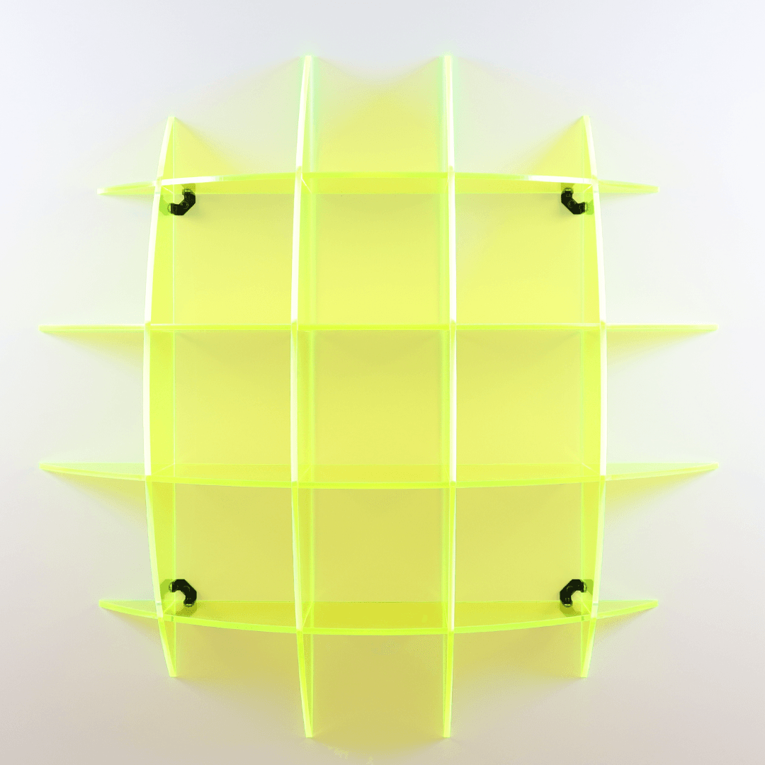 Neon/Fluorescent Spherical Display Shelf - Chartreuse