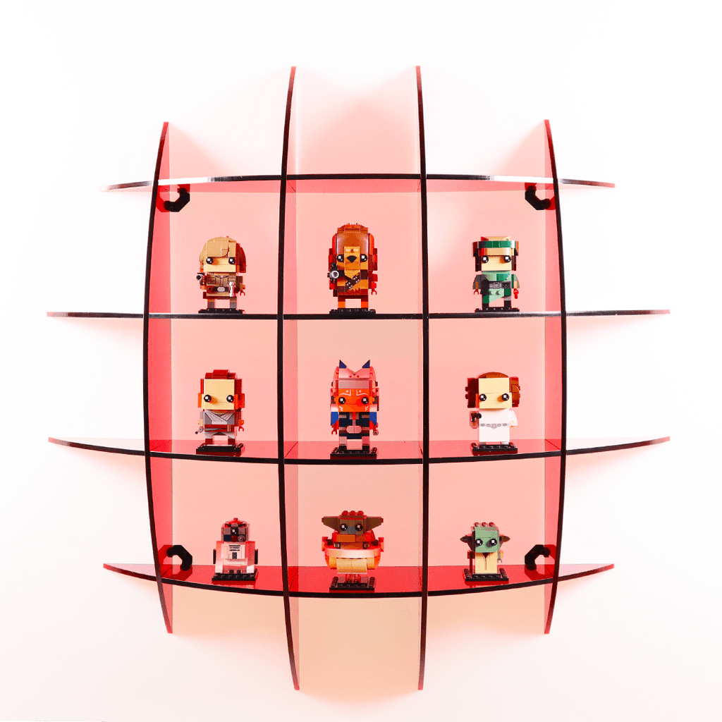 Neon/Fluorescent Spherical Display Shelf - Red