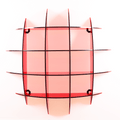 Neon/Fluorescent Spherical Display Shelf - Red