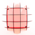 Neon/Fluorescent Spherical Display Shelf - Red