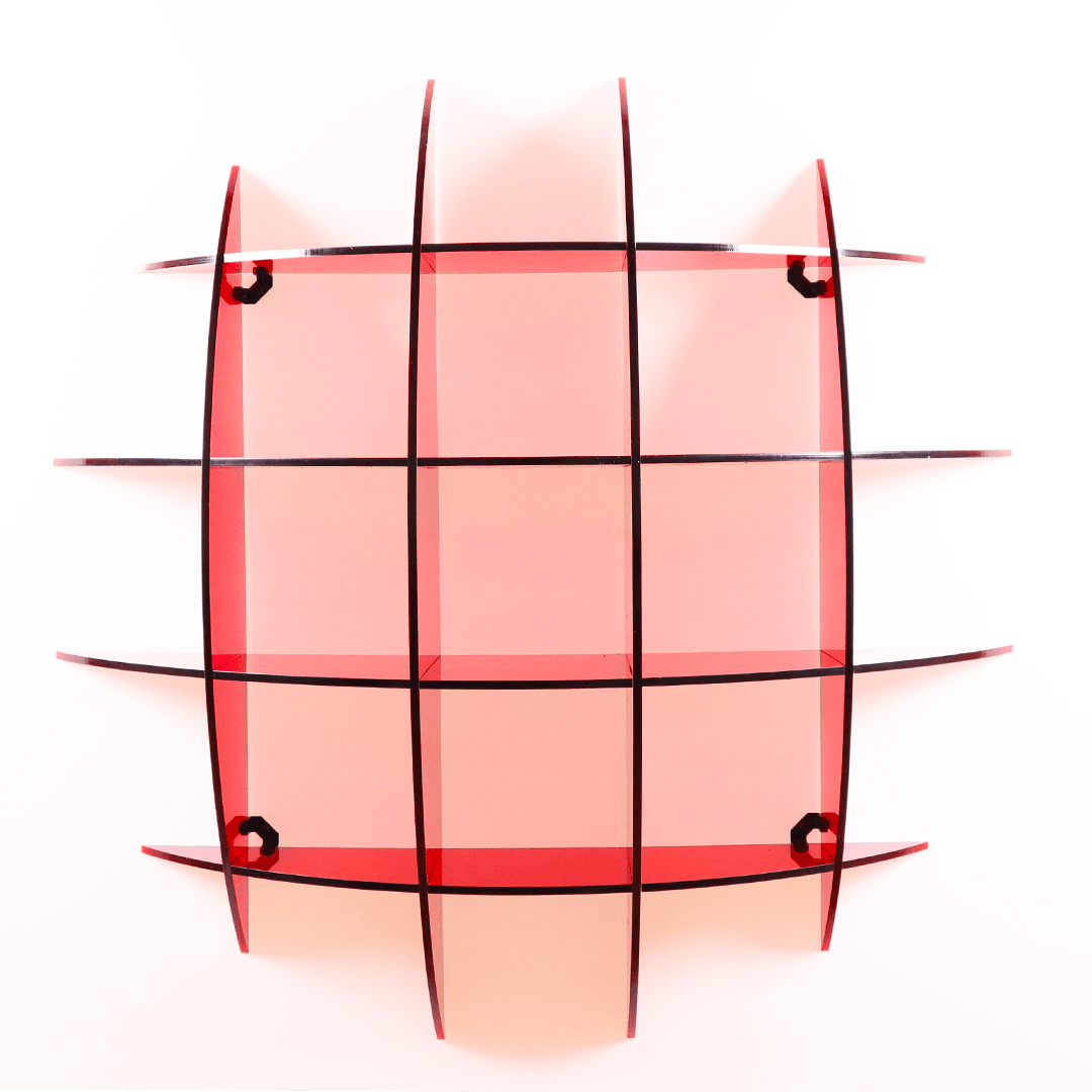 Neon/Fluorescent Spherical Display Shelf - Red