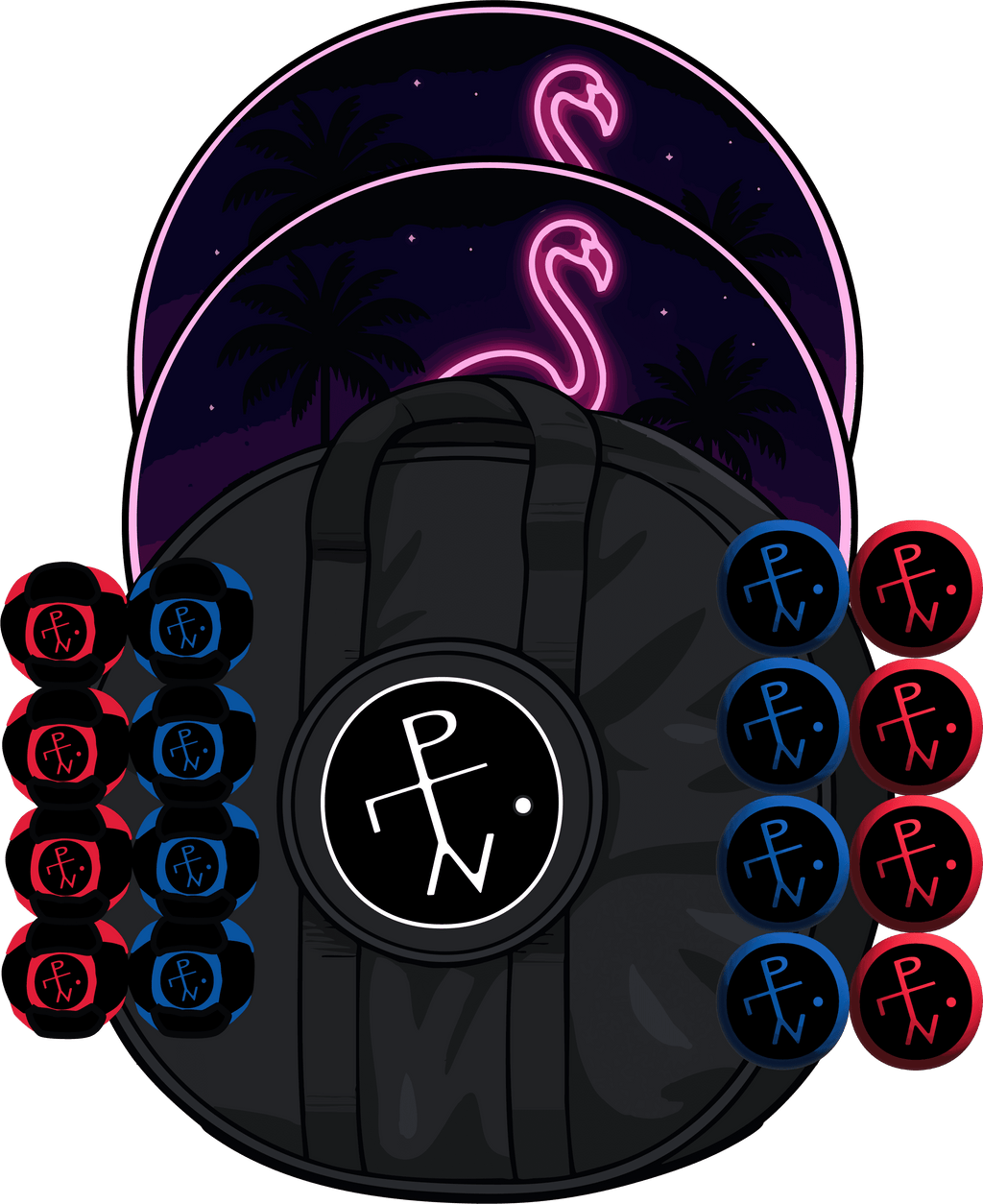 🦩 Midnight Flamingo Edition - Midnight Flamingo Edition / Both Styles / Standard Carry Case