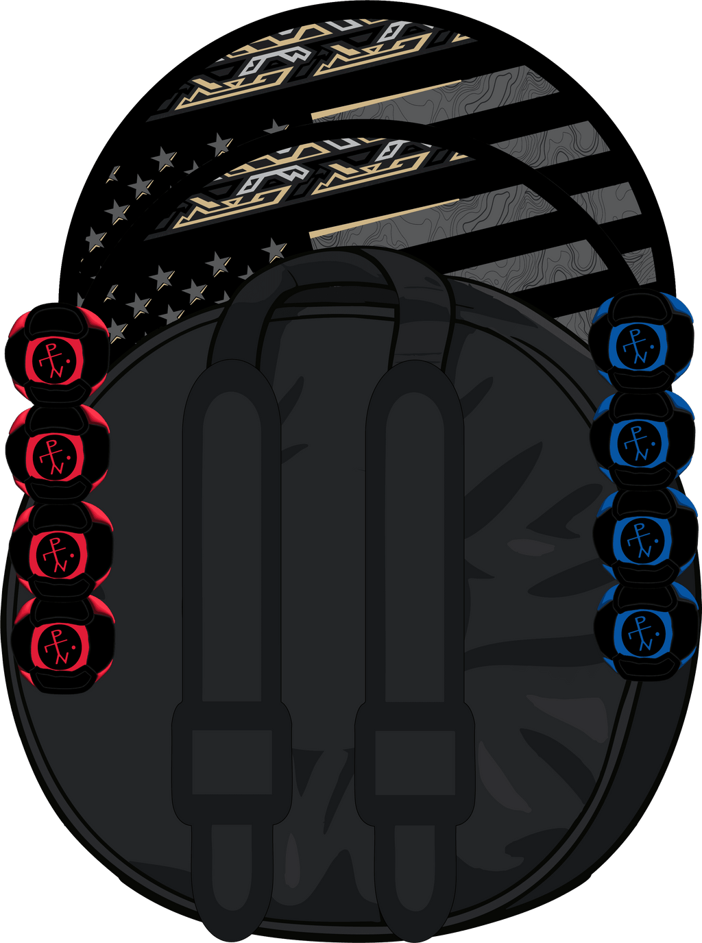 🇺🇸 American Swag Black/Gold - HackPack / BackPack