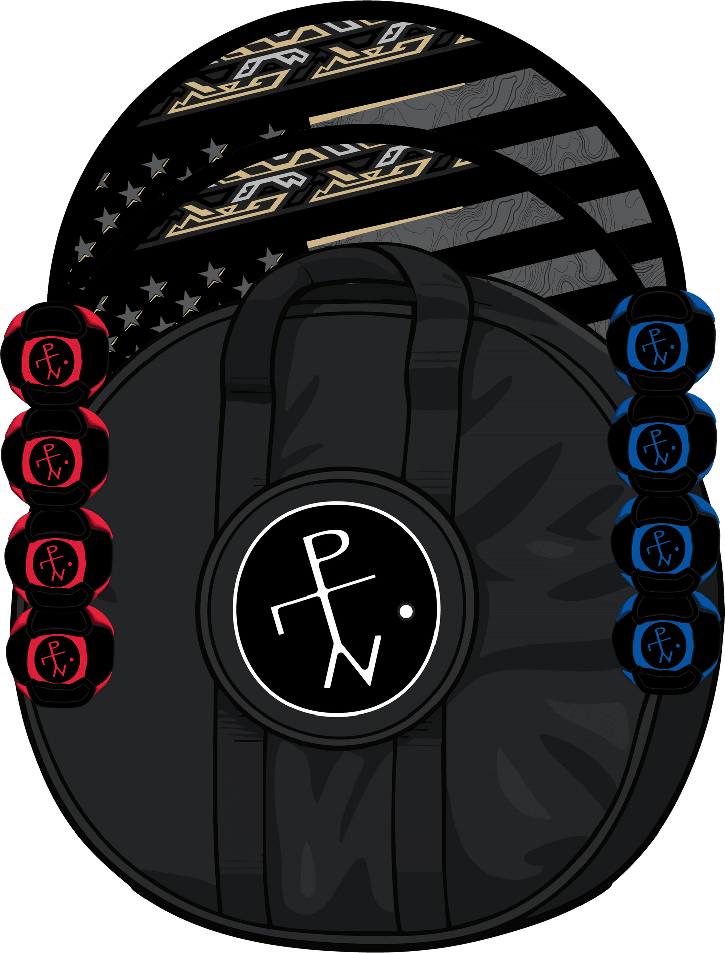 🇺🇸 American Swag Black/Gold - HackPack / Standard Carry Case