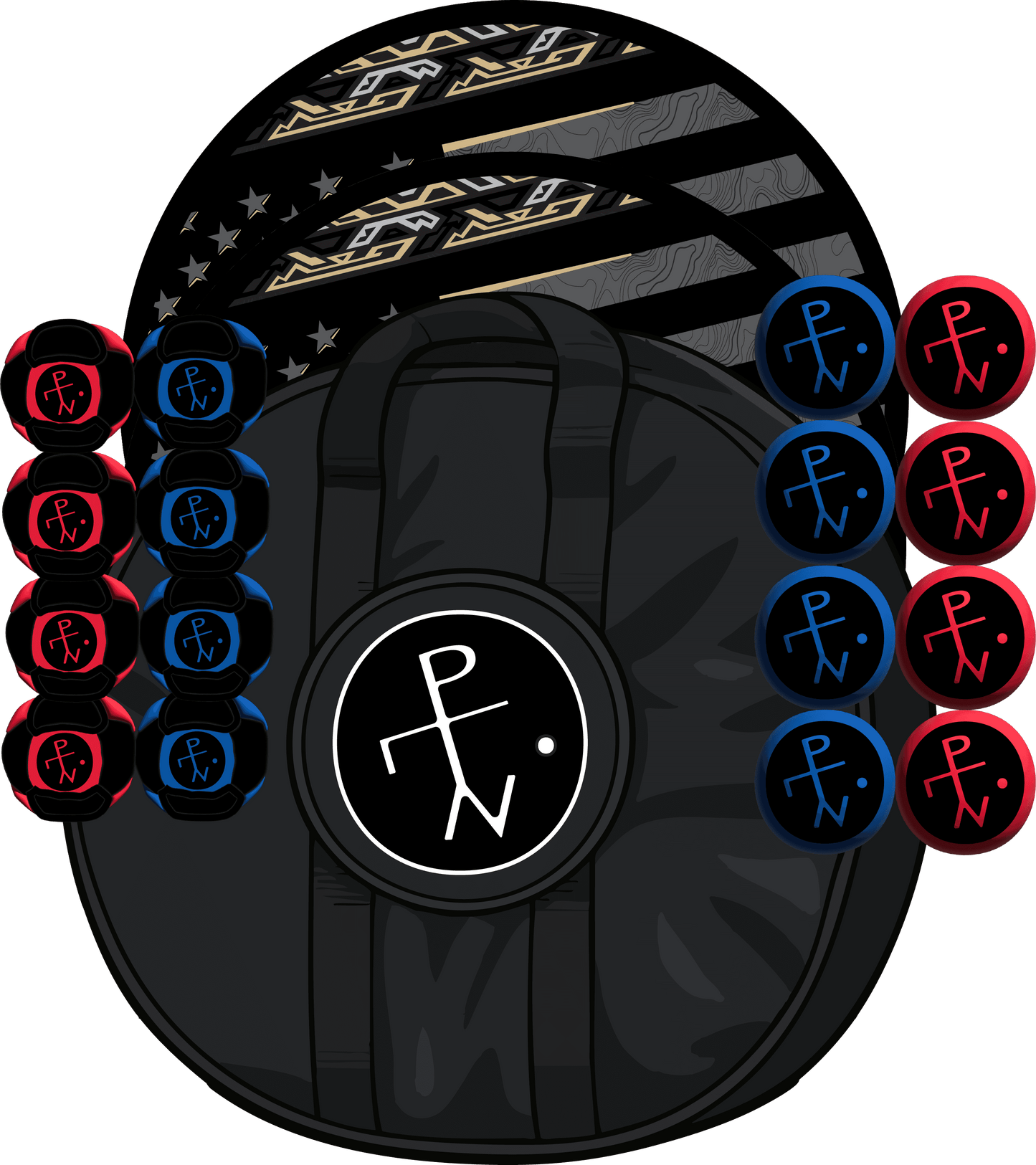 🇺🇸 American Swag Black/Gold - Both Styles / Standard Carry Case