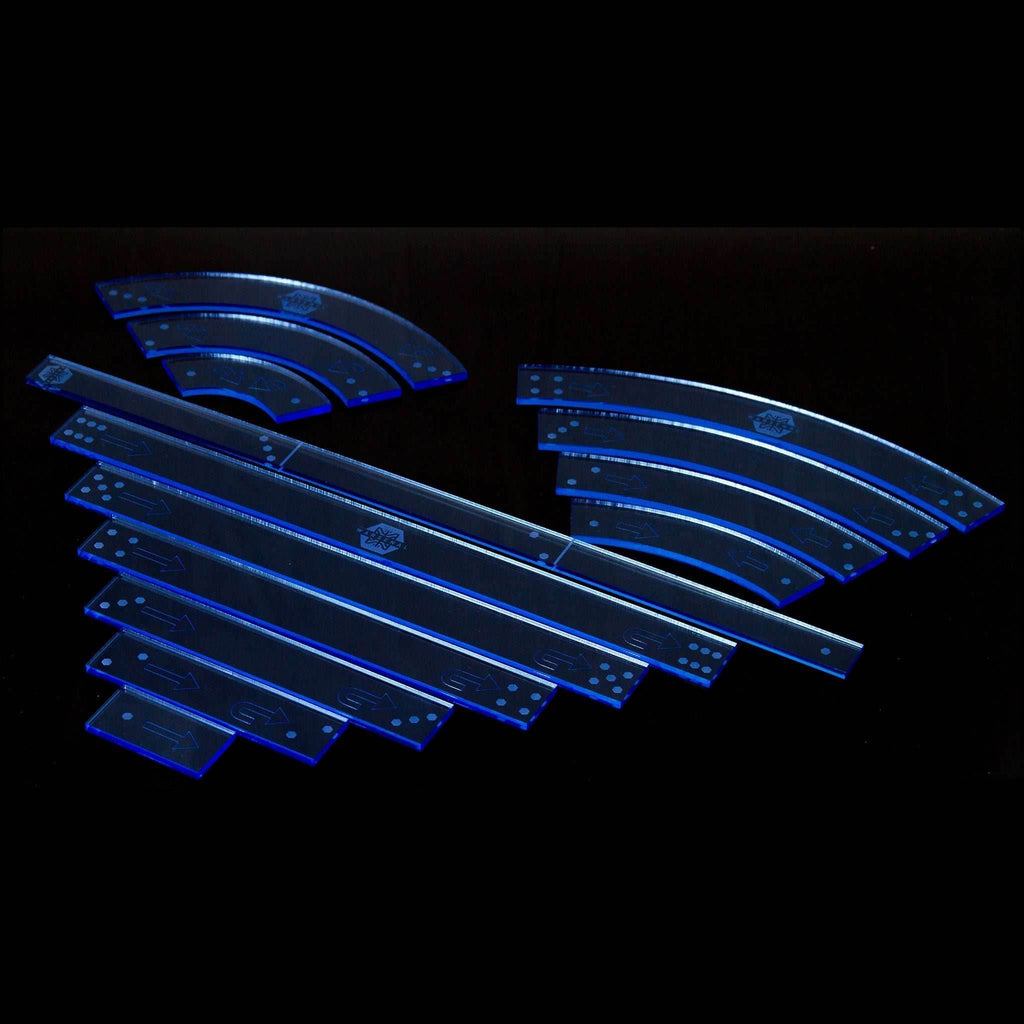Attack Wing Templates - Fluorescent Blue
