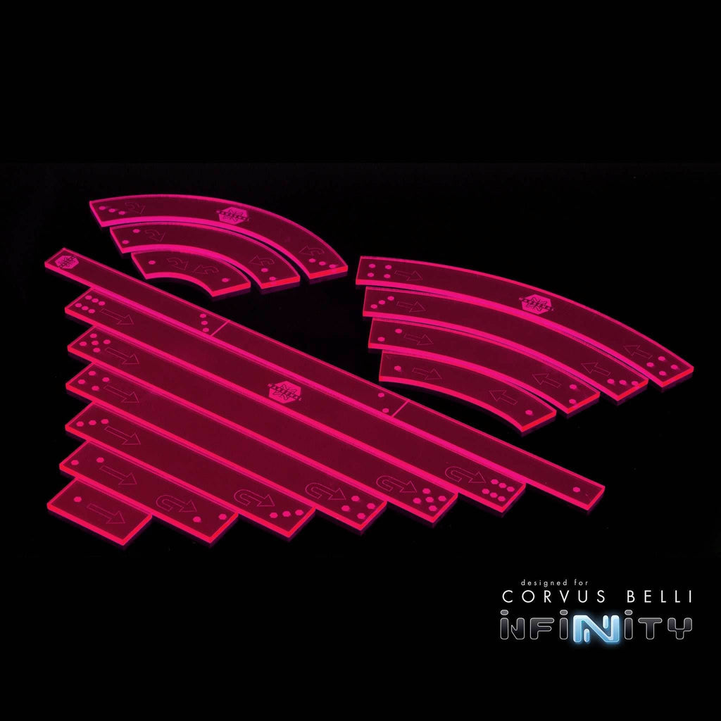 Attack Wing Templates - Fluorescent Red