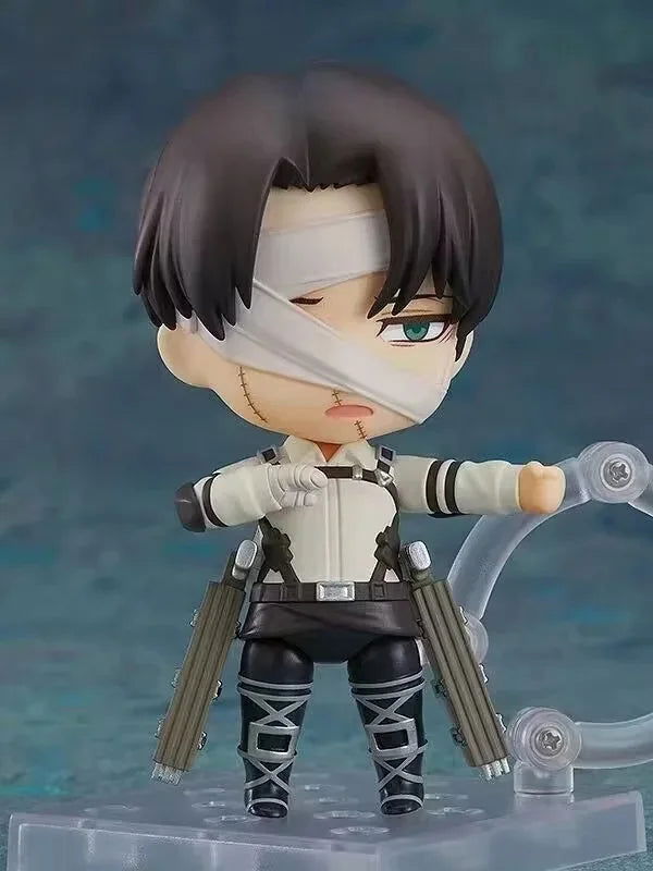 Attack on Titans Chibi Cute Kawaii Anime Figures, Mikasa, Eren, Levi Ackerman, Erwin Smith, Hange Zoe, Reiner Braun Action Figurines PVC Toys Model 10 cm