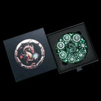 Unique Dice Spinner: 7-in-1 Metal 3D Relief Dragon DND Roulette Dice Spinner