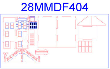 28mm "Brownstone" Row House (MDF) - 28MMDF404