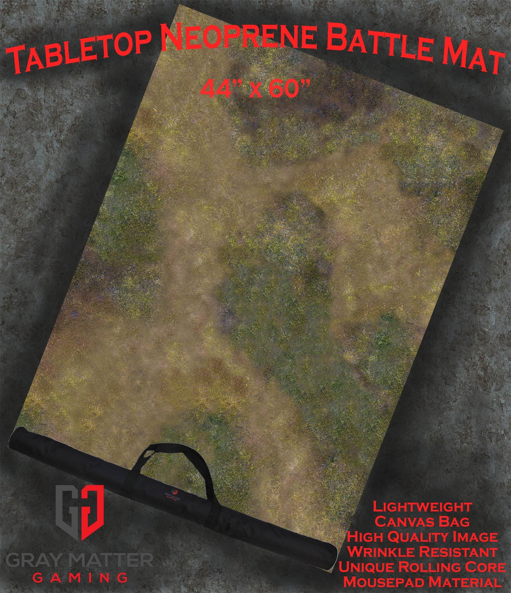 Autumn Prairie - Neoprene Battle Mat - Warhammer, AoS, 40K, Kill Team, MCP, Shatterpoint, Legion, More - 44x60
