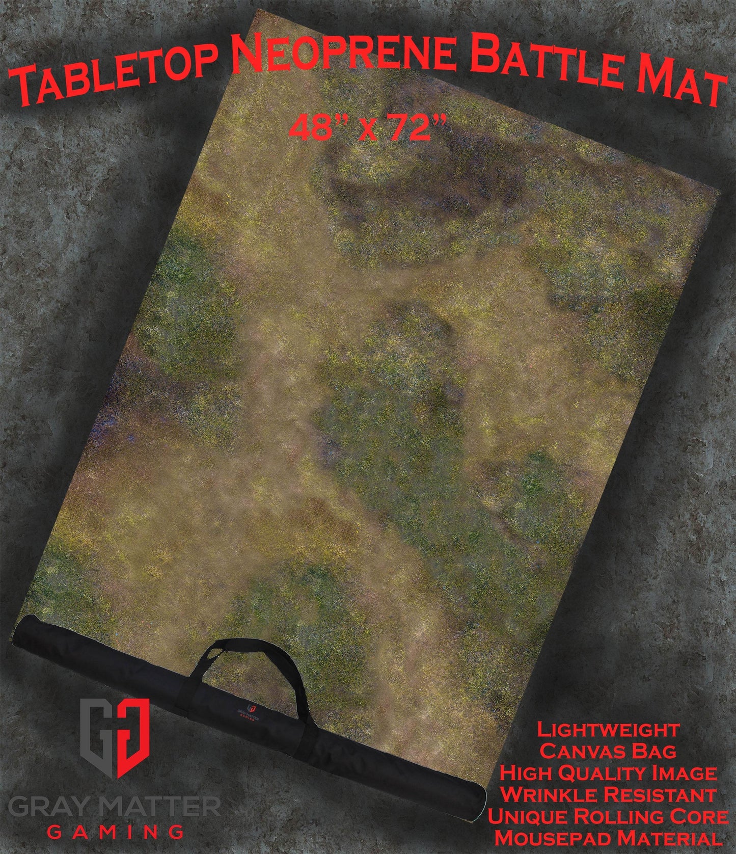 Autumn Prairie - Neoprene Battle Mat - Warhammer, AoS, 40K, Kill Team, MCP, Shatterpoint, Legion, More - 48x72